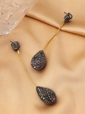 Alexis Bittar Pav�� Teardrop Tassel Stud Earrings